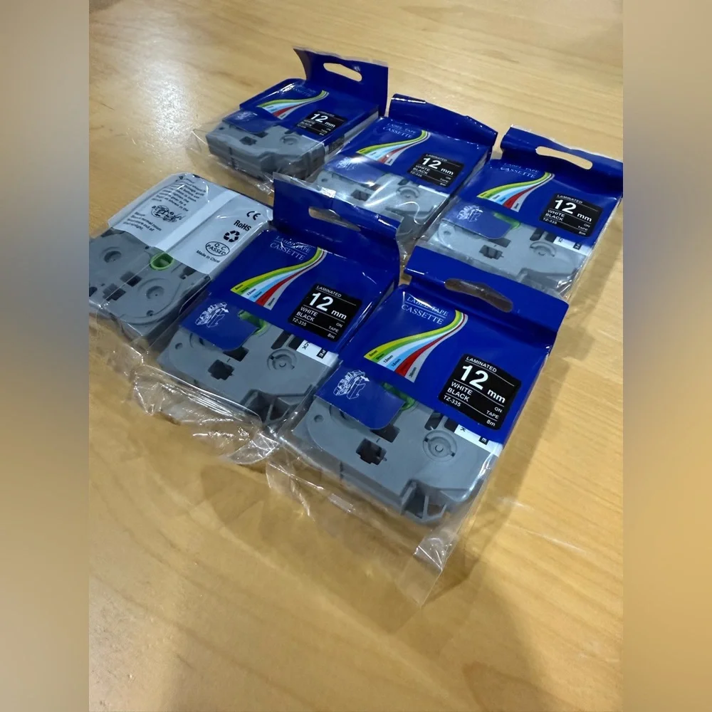 6 pack TZe - 335 label tape brand new sealed exp. 2026